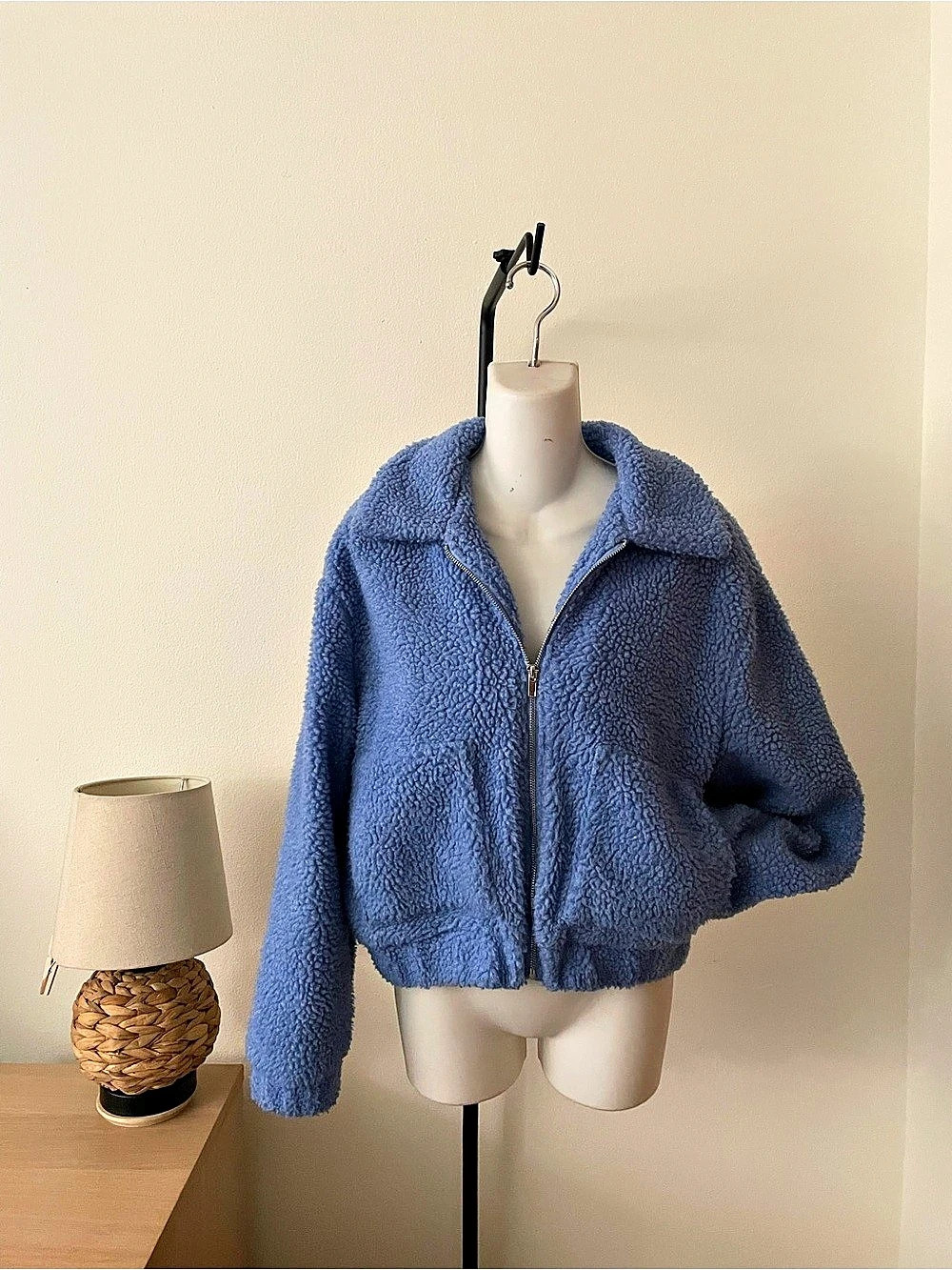 Angel Kiss Blue Teddy Jacket Size XS